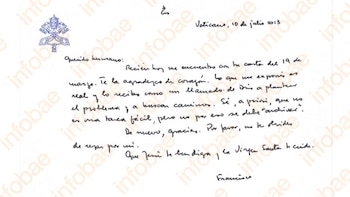 La respuesta de Francisco llegó