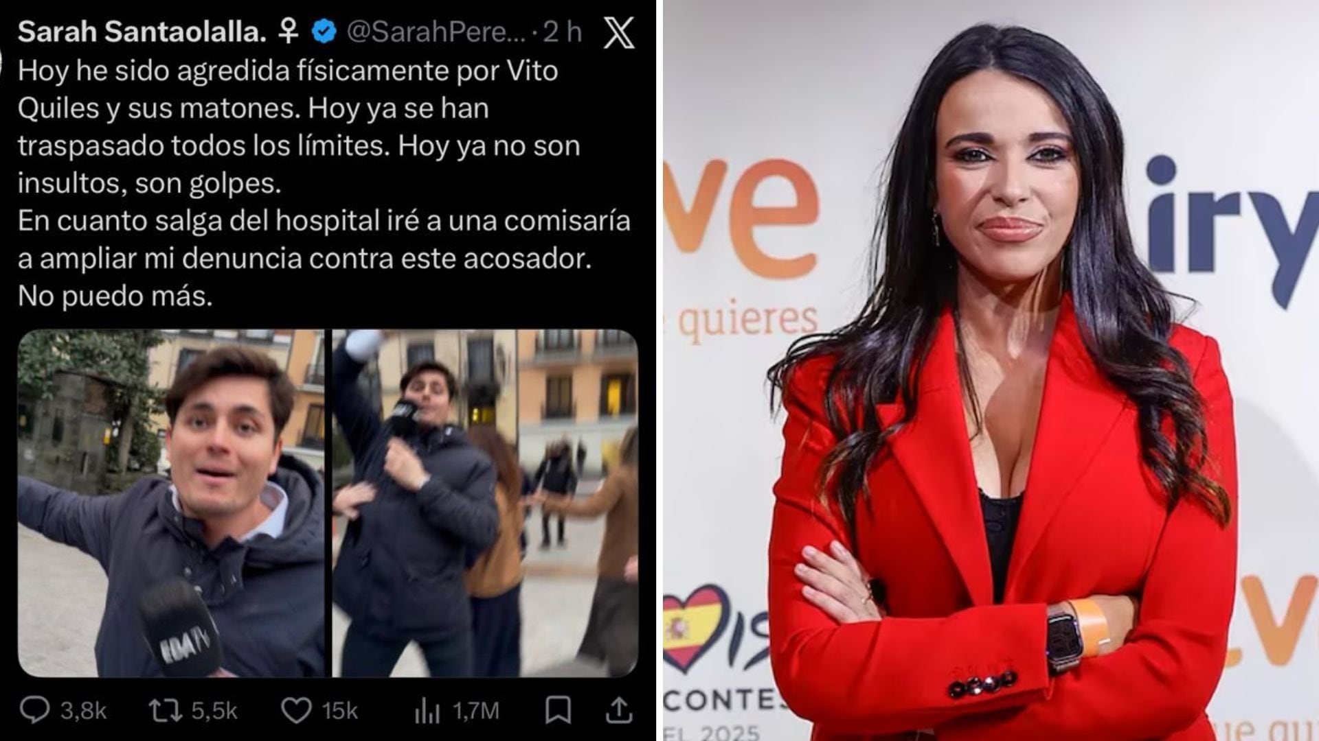 Sarah Santaolalla denuncia en redes sociales haber sido “agredida  físicamente por Vito Quiles y sus matones” - Infobae