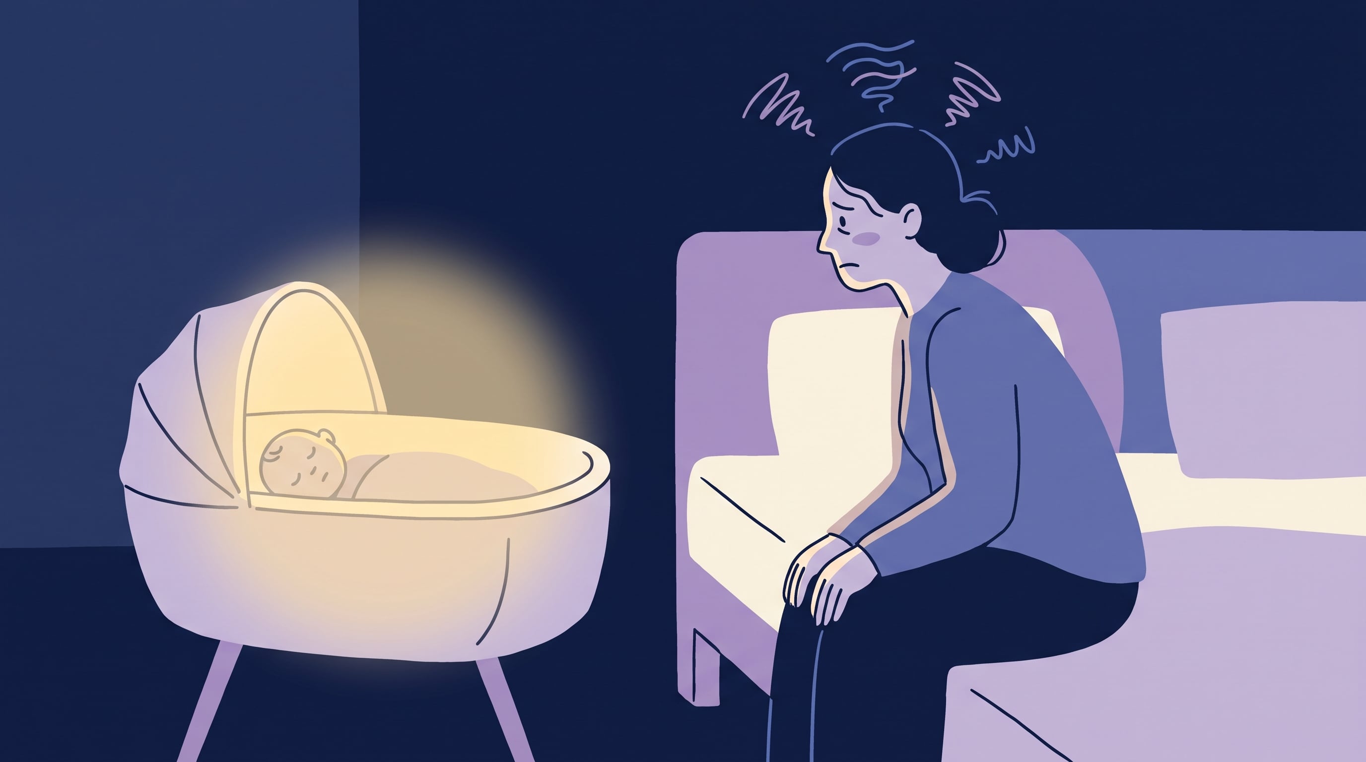 La ansiedad posparto puede ser una respuesta adaptativa al inicio, pero se vuelve un problema cuando afecta el sueño, el autocuidado y el disfrute (Imagen Ilustrativa Infobae)