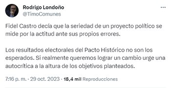 Rodrigo Londoño aseguró que es