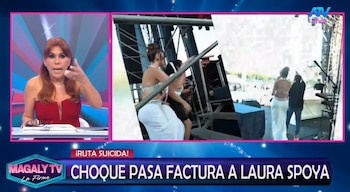 Magaly Medina asegura que Laura Spoya deberá asumir más de US$ 20 mil entre deducibles, penalidades y multas. Captura: Magaly TV La Firme.