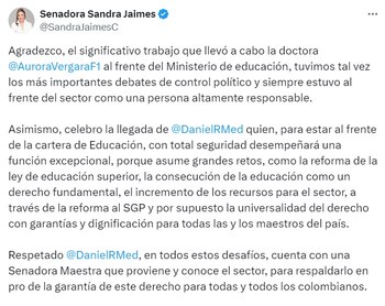 - crédito X @SandraJaimesC