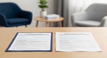 Vista de cerca de dos formularios clínicos sobre una mesa de madera clara: a la izquierda 'Estructurado' con casillas, a la derecha 'Semiestructurado' con espacios abiertos.