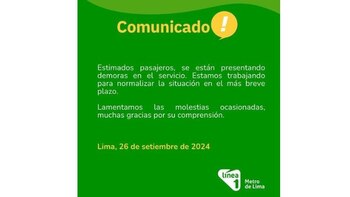 Comunicado de la Línea 1