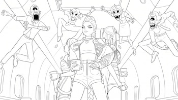 Cómo crear imágenes para colorear de Las Guerreras K-pop de Netflix
