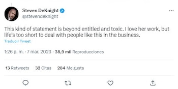 DeKnight dio a entender que