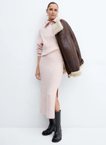 Conjunto de punto falda midi