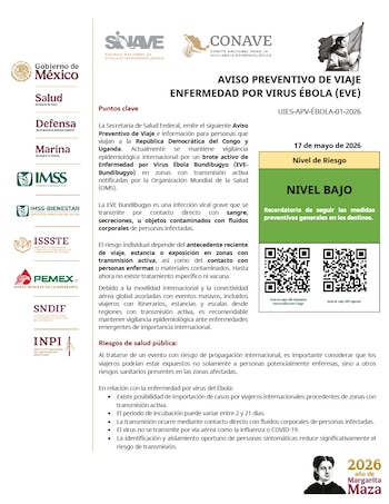 alerta SSA ébola
