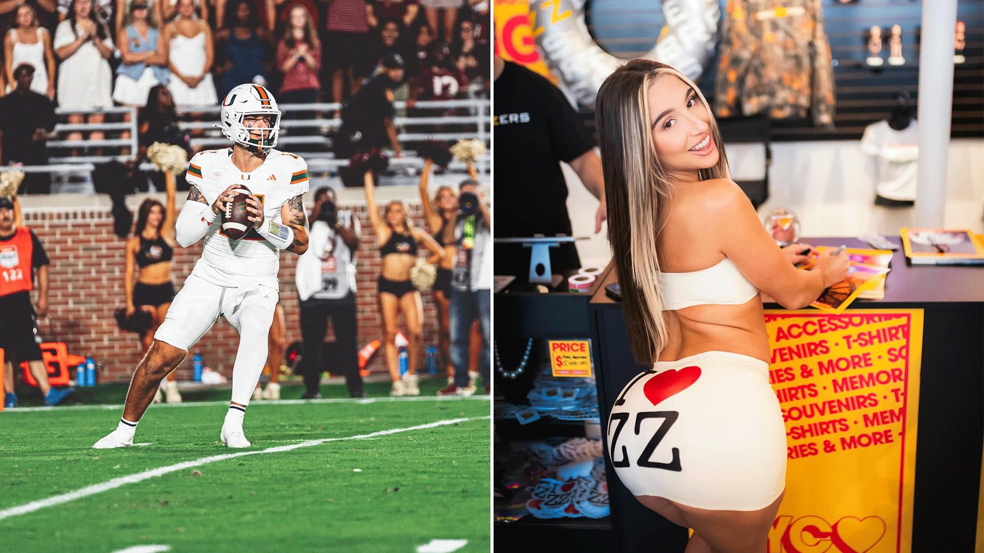 El jugador Carson Beck y la embajadora porno Abella Danger enfrentan rumores de romance (Instagram)