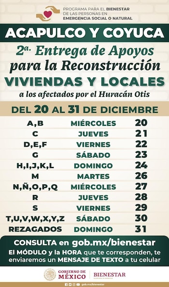 La Secretaría del Bienestar confirmó