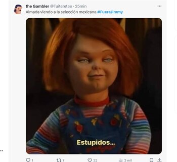 Los mejores memes y críticas que dejó la goliza 0 - 4 de Uruguay contra México en un partido amistoso (Captura X)