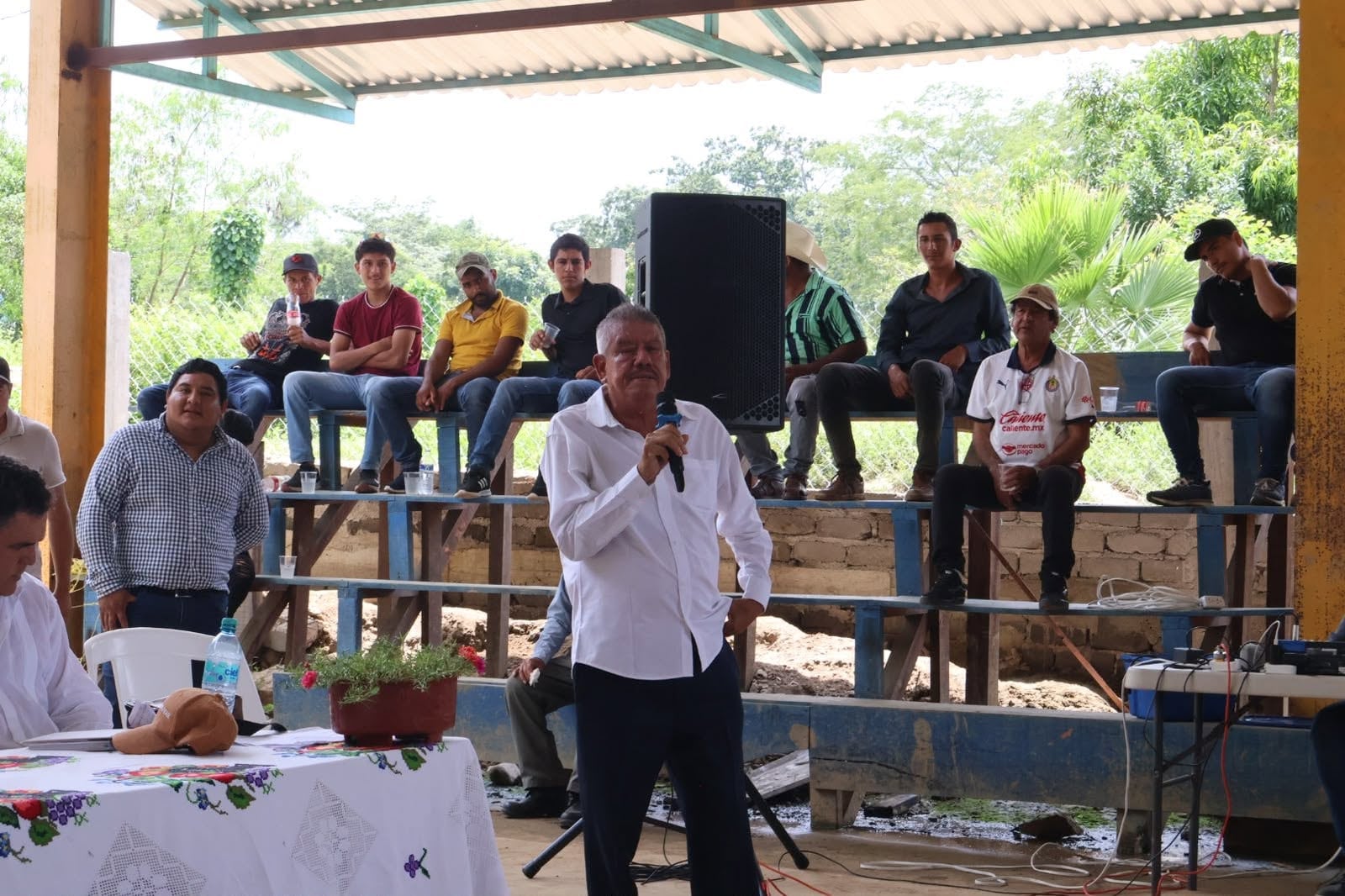 Comité de Seguridad Ruta Técpan- El Balcón- Fresnos de Puerto Rico se reunió para solicitar al Gobierno del Estado y al Gobierno Federal realizar las acciones necesarias para el rescate con vida de las 8 personas privadas de la libertad.Foto: Facebook