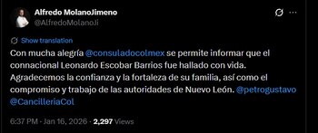 Alfredo Molano Jimeno, cónsul general