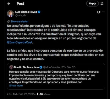 Luis Carlos Reyes contestó a