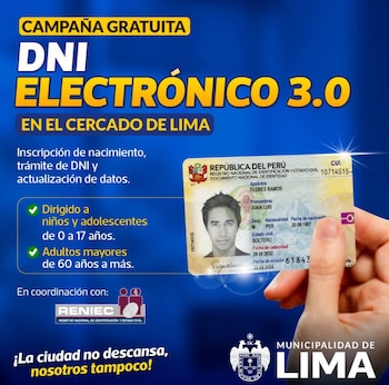 La campaña se llevará a cabo desde las 9 horas - Créditos: Municipalidad de Lima.