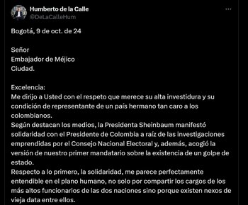 Humberto de la Calle en X