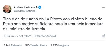 Pastrana se fue de frente