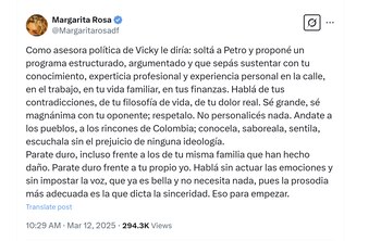 Margarita Rosa de Francisco reveló