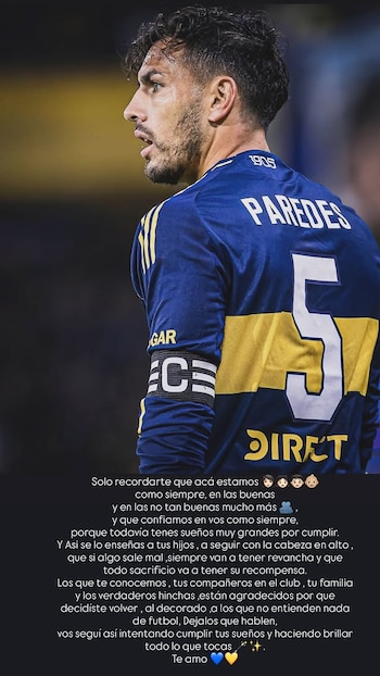 posteo camila galante leandro paredes boca
