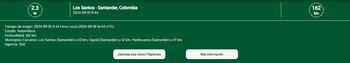 Último registro en Los Santos,