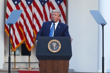 En la imagen el presidente