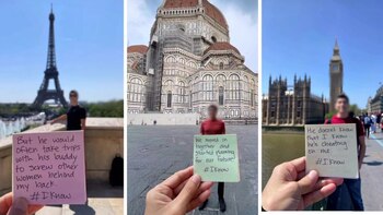 La joven hizo posar a