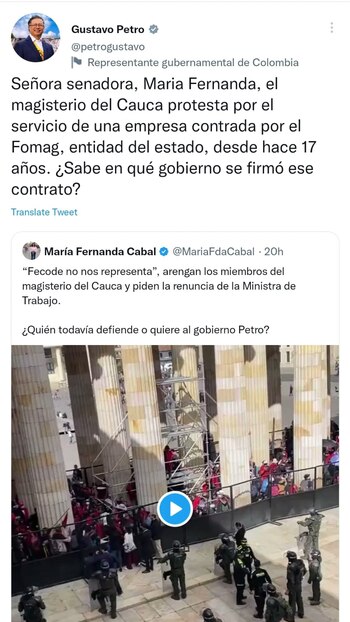 El presidente y la senadora