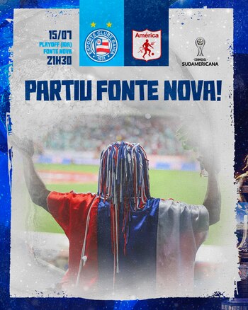De la siguiente forma, el cuadro brasileño presentó el partido ante la mechita - crédito @ecbahia / X