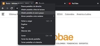 Grupos de pestañas en Chrome