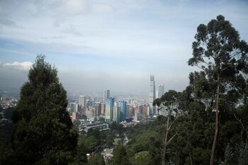 An aerial view of Bogota,