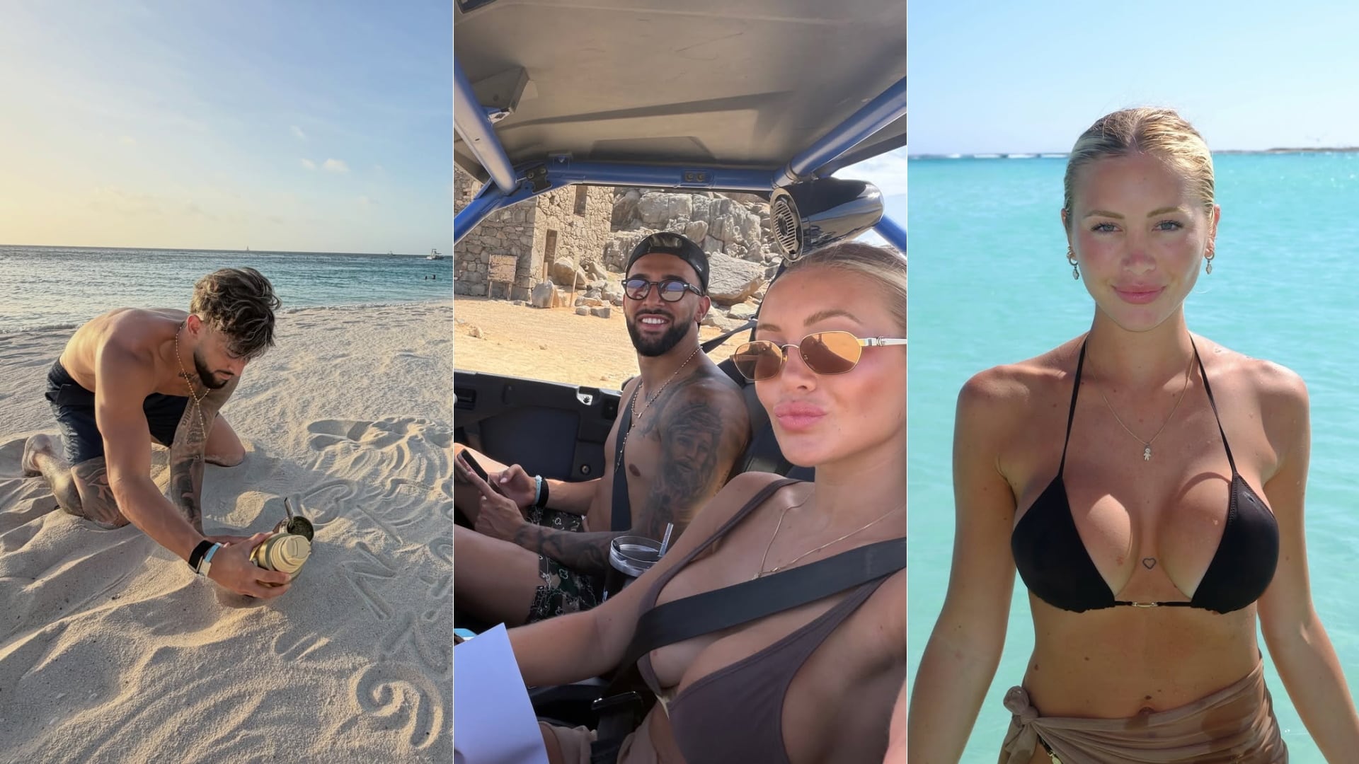 “¿Y si volvemos?“: las imágenes de las vacaciones de Nico González y su pareja Ludmila Isabella en Aruba tras la final del Mundial