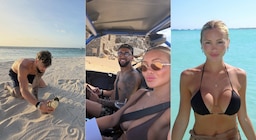 “¿Y si volvemos?“: las imágenes de las vacaciones de Nico González y su pareja Ludmila Isabella en Aruba tras la final del Mundial