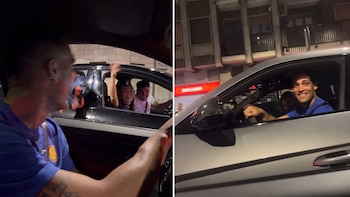 Un grupo de personas sorprendió a Lautaro Martínez en su auto y le cantó el “feliz cumpleaños”: la reacción del delantero