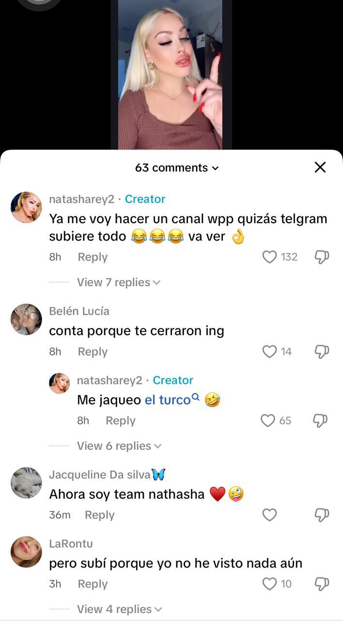 Natasha Rey apuntó directamente contra Mauro Icardi tras perder sus redes sociales