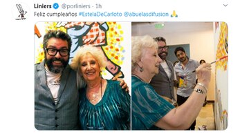 Junto al historietista Liniers.