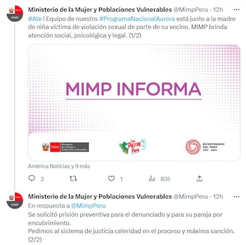 Pronunciamiento de la cartera liderada