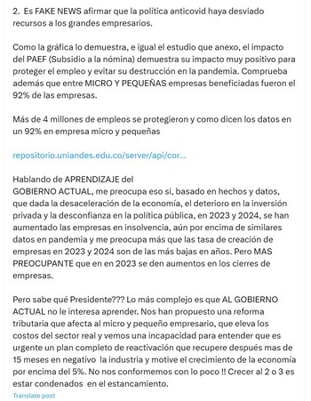 El exfuncionario afirmó que no