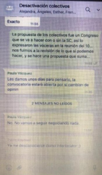 En la conversación aparecen Esther