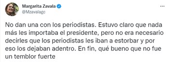 La diputada dijo sentirse aliviada