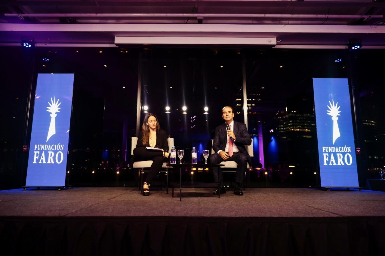 María Ibarzábal y Manuel García-Mansilla en el evento de la Fundación Faro