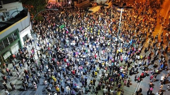 La marcha en reclamo de