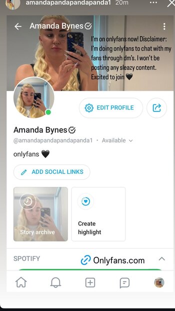 Amanda Bynes presentó su perfil
