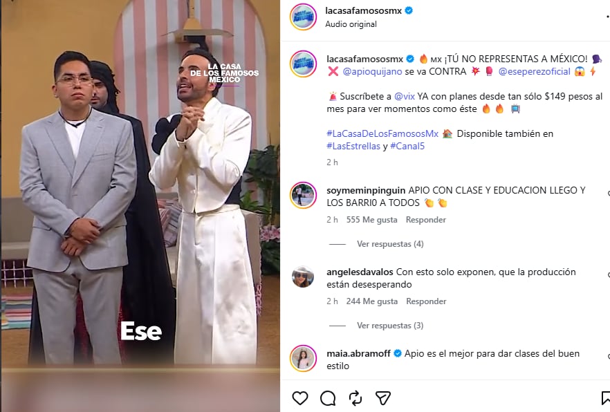 Apio Quijano le pide a Ese Pérez no reducir a México a una persona
(captura)