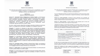 El proyecto de acuerdo radicado por la Alcaldía de Bogotá propone una sobretasa al predial para financiar la modernización del alumbrado público - crédito Daniel Briceño/X