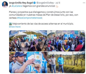 Publicación del gobernador de Cundinamarca