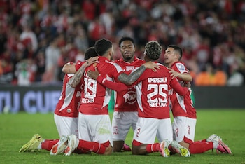 Bogotá. Septiembre 11 de 2026. Independiente Santa Fe enfrenta a Deportes Tolima, por encuentro válido de la fecha 10 de la Liga BetPlay ll 2026, en el Estadio Nemesio Camacho El Campín. (Colprensa - Cristian Bayona).