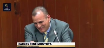 Carlos René Montoya enfrentó cuestionamientos durante la presentación del presupuesto de Colpensiones ante la Comisión Séptima del Congreso - crédito Canal del Congreso