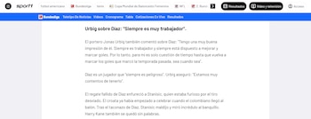 Esto es lo que indica Sport1, dijo Urbig sobre el colombiano Luis Díaz - crédito Sport1
