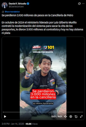 Daniel Briceño denunció presunta desaparición