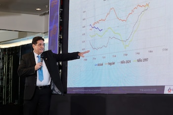 David Sedda, contralor financiero de la Vicepresidencia de Finanzas del Canal de Panamá, advirtió que El Niño podría reducir entre $225 millones y $400 millones los ingresos netos de la vía en el año fiscal 2027. Cortesía Apede